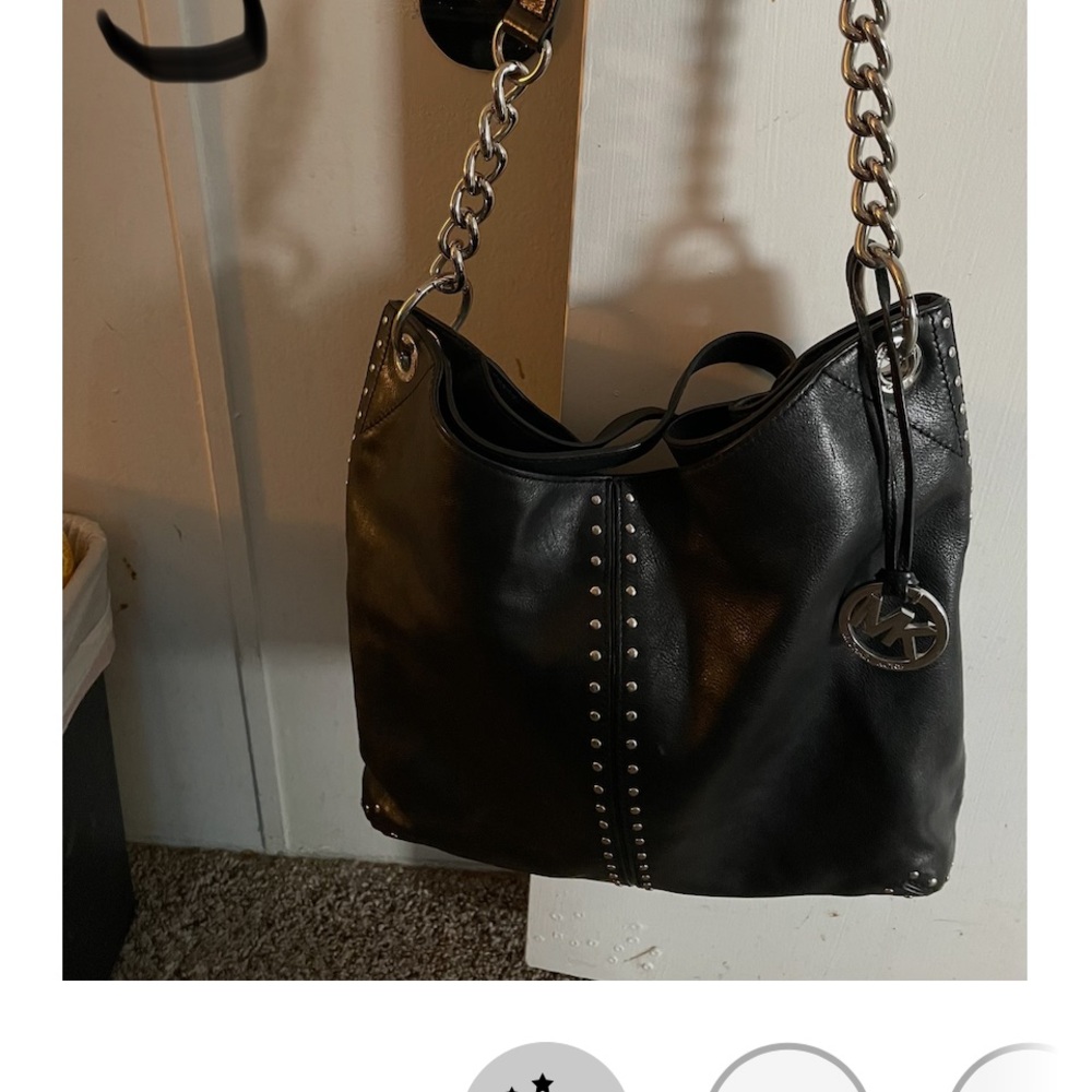 Authentic Michael Kors uptown Astor. Black studded bag. XL to Large bag.